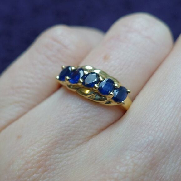 vintage dark topaz in 14K YG - Picture 4 of 5